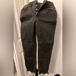 Madewell black Distressed Button-Fly Jeans